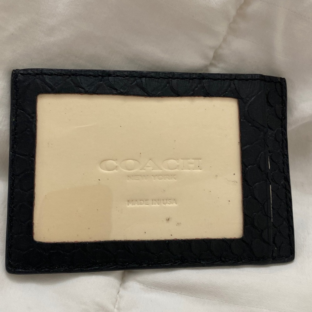 Coach credit card and driver license holder